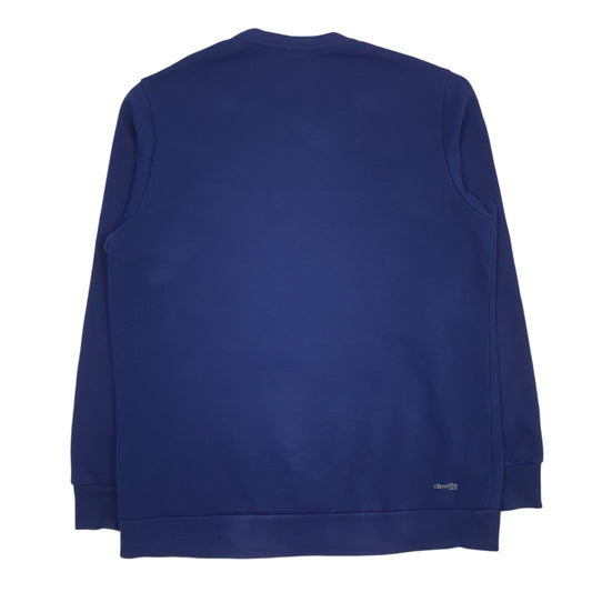 Mens Navy Adidas Climalite Crewneck Jumper