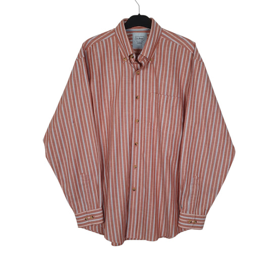 Mens Pink L.L.Bean Long Sleeve Shirt