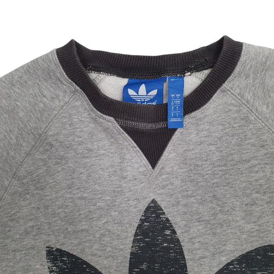 Mens Grey Adidas Crewneck Jumper