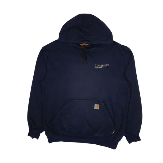 Mens Navy Carhartt FR Fire Resistant Hoodie Jumper