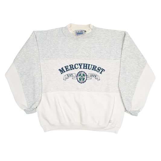 Mens Grey Gear Vintage 90s Crewneck Jumper