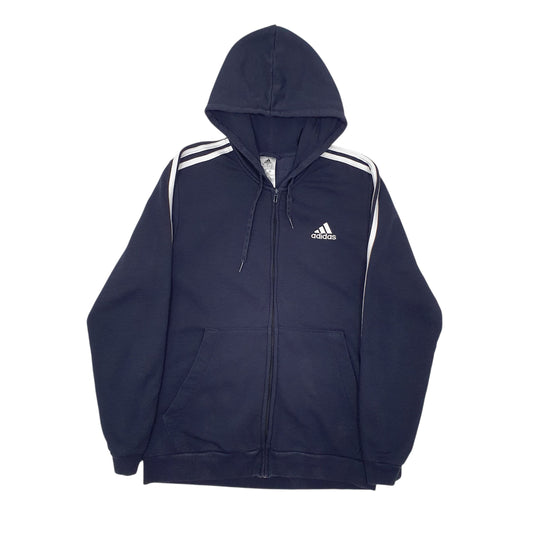Mens Navy Adidas Full Zip Jumper