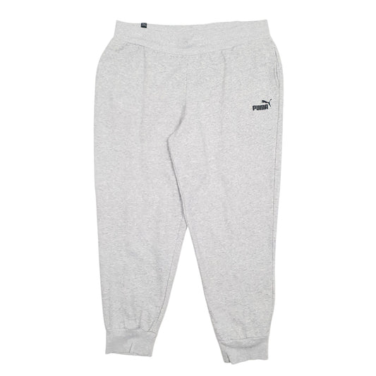 Mens Grey Puma Stretch Jogger Trousers