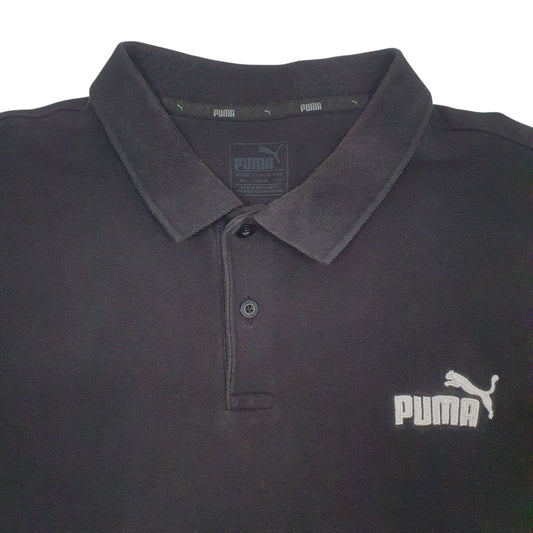 Mens Black Puma Polo Shirt