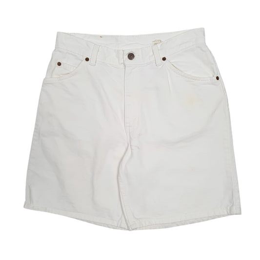 Mens White Levis 950 Orange Tab Vintage 90s Made In USA Denim Shorts