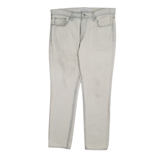 Mens Cream Calvin Klein Casual JeansW34 L30