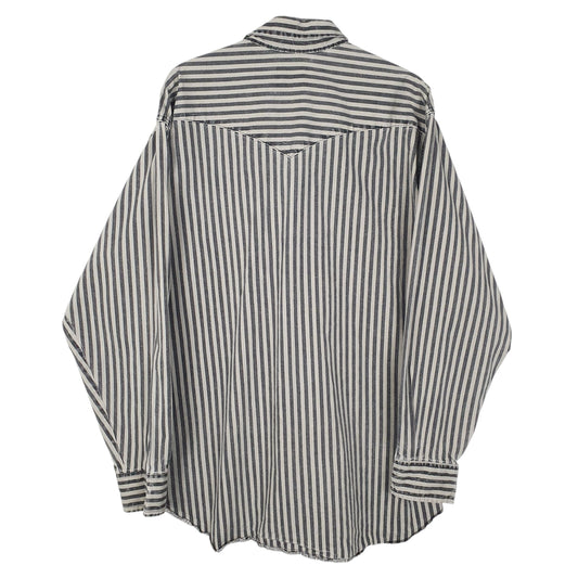 Mens Grey Wrangler Vintage 90s Made In USA Shirt