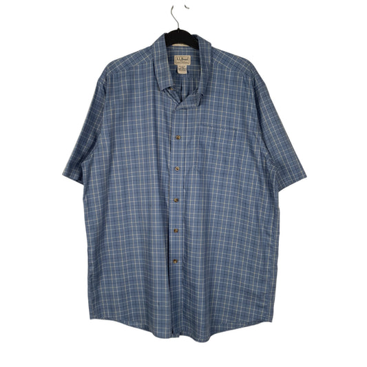 Mens Blue L.L.Bean Short Sleeve Shirt