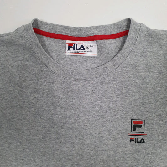 Mens Grey Fila Crewneck Jumper