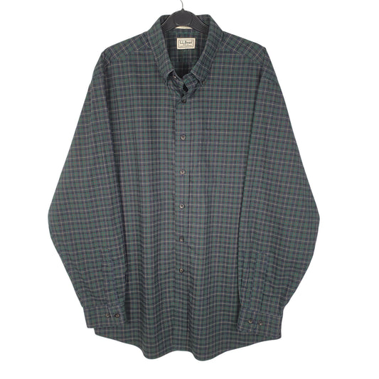 Mens Green L.L.Bean Long Sleeve Shirt