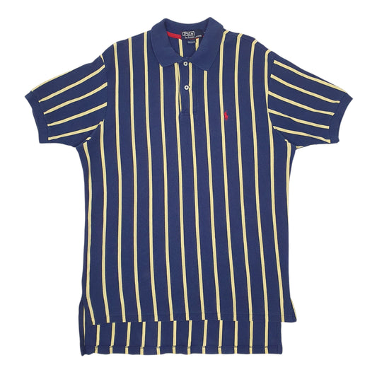 Mens Navy Polo Ralph Lauren Vintage 90s Made In USA Short Sleeve Polo Shirt