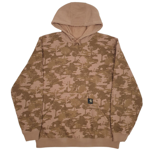 Mens Brown Carhartt Real Tree Hoodie Jumper