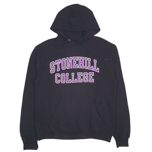 Mens Black Champion Stonehill College Hoodie Jumper