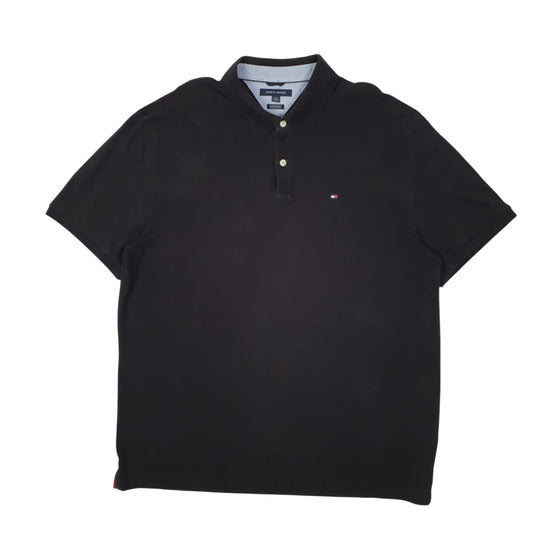 Mens Black Tommy Hilfiger Short Sleeve Polo Shirt