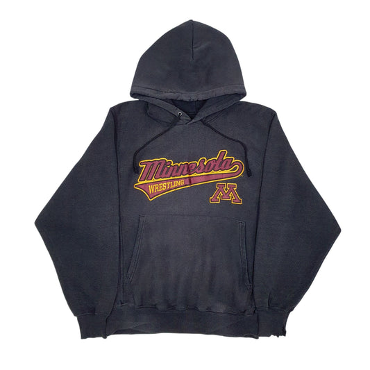 Mens Grey Champion Vintage 00s Reverse Weave Minnesota Wrestling Hoodie Jumper