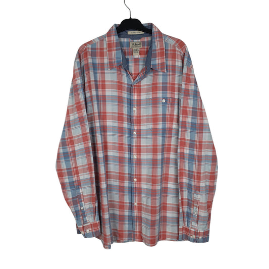 Mens Pink L.L.Bean Long Sleeve Shirt