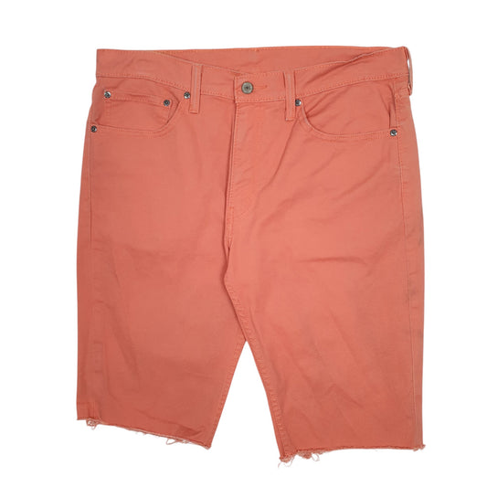 Mens Orange Levis Denim Shorts