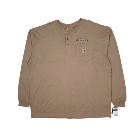 Mens Brown Carhartt K128 Long Sleeve T Shirt