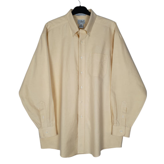 Mens Yellow L.L.Bean Long Sleeve Shirt