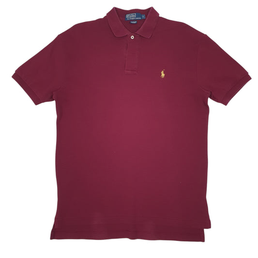 Mens Burgundy Polo Ralph Lauren Short Sleeve Polo Shirt