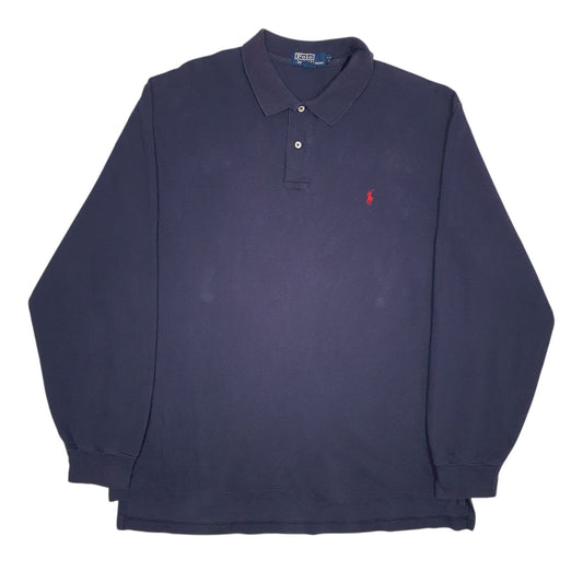 Mens Navy Polo Ralph Lauren Long Sleeve Polo Shirt