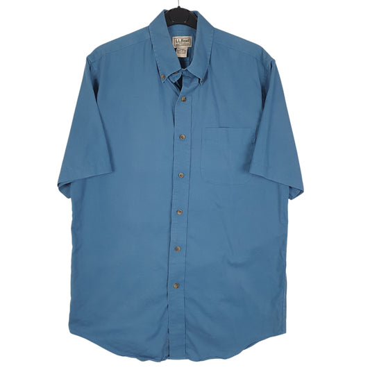 Mens Blue L.L.Bean Short Sleeve Shirt
