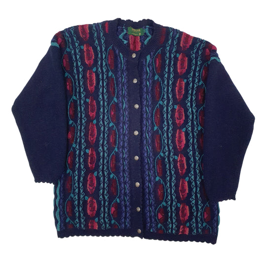 Womens Navy Country Living Cardigan Jumper