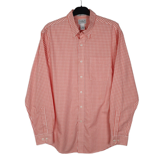 Mens Pink L.L.Bean Long Sleeve Shirt