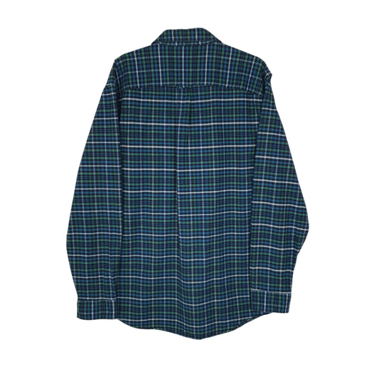 Mens Blue L.L.Bean Thick Flannel Shirt