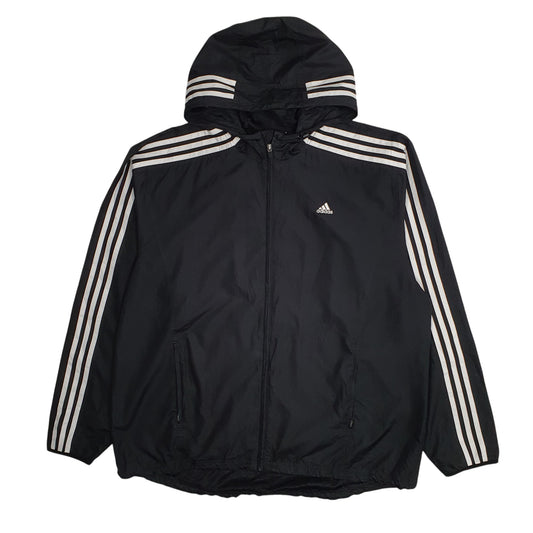 Mens Black Adidas Vintage 00s Coat