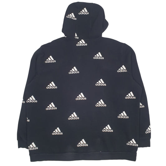 Mens Black Adidas Baggy Hoodie Jumper