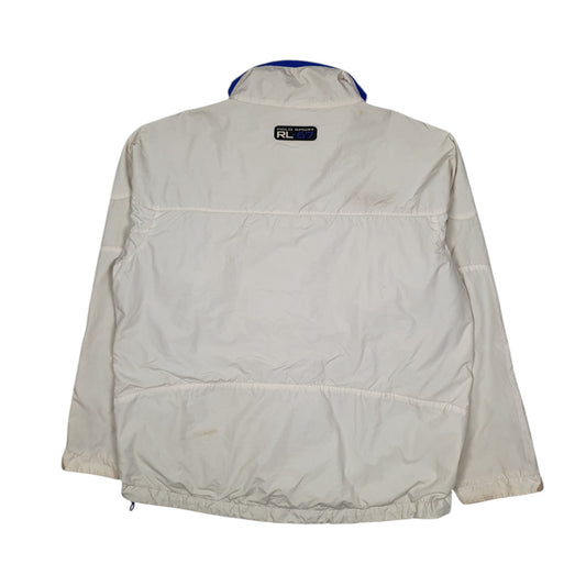 Mens White Ralph Lauren Polo Sport Vintage 90s Coat