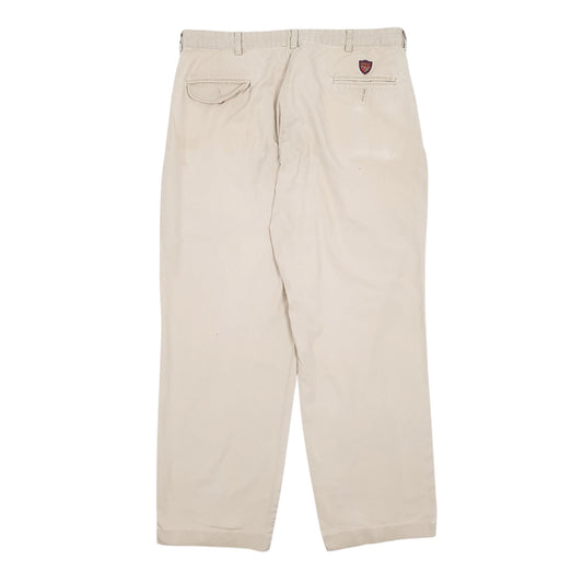 Mens Beige Polo Ralph Lauren Golf Vintage Pleated Trousers