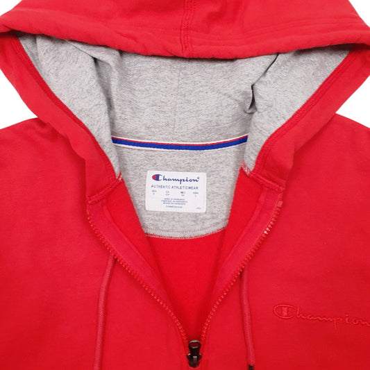 Mens Red Champion Quarter Zip Jumper