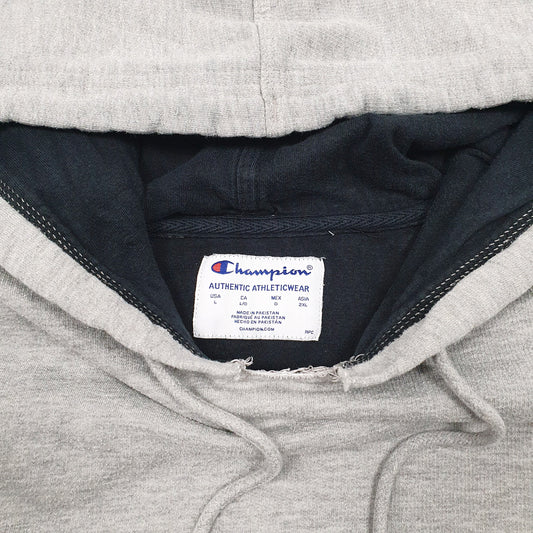Mens Grey Champion Hoodie Jumper