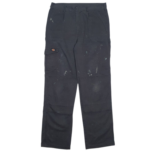 Mens Black Dickies Workwear Carpenter Trousers