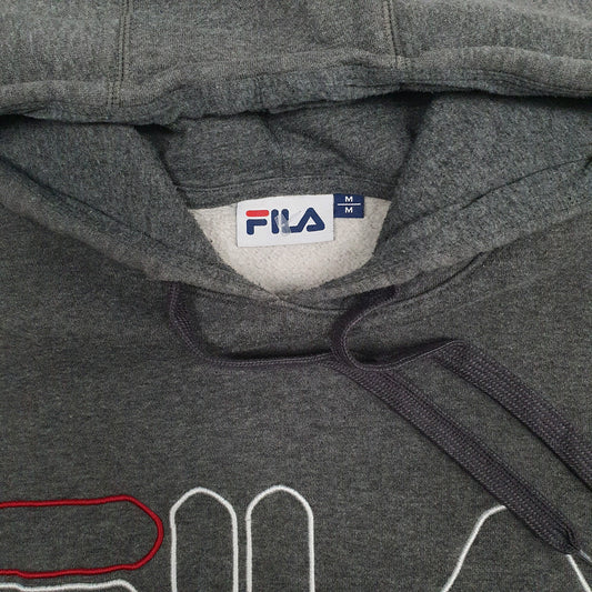 Mens Grey Fila Hoodie Jumper