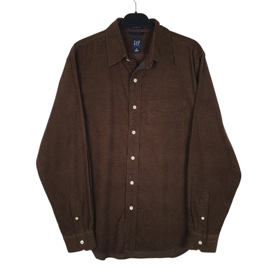 Mens Brown GAP Corduroy Long Sleeve Shirt