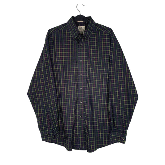 Mens Navy L.L.Bean Long Sleeve Shirt