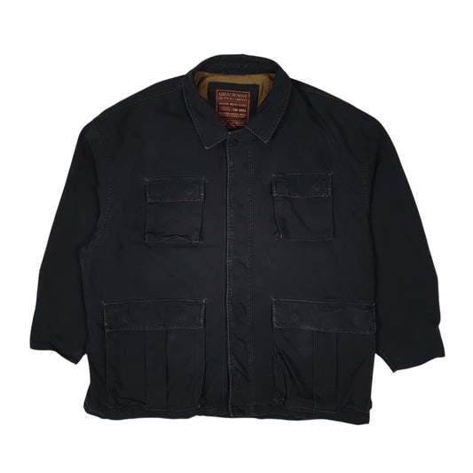 Mens Navy Abercrombie & Fitch Padded Parka Field Vintage 90s Coat