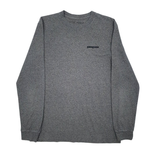 Mens Grey Patagonia Long Sleeve T Shirt