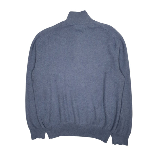 Mens Blue Polo Ralph Lauren Quarter Zip Jumper