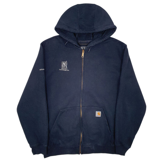 Mens Navy Carhartt Loose Fit Full Zip Jumper