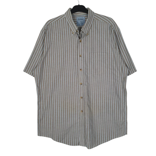 Mens Grey L.L.Bean Short Sleeve Shirt