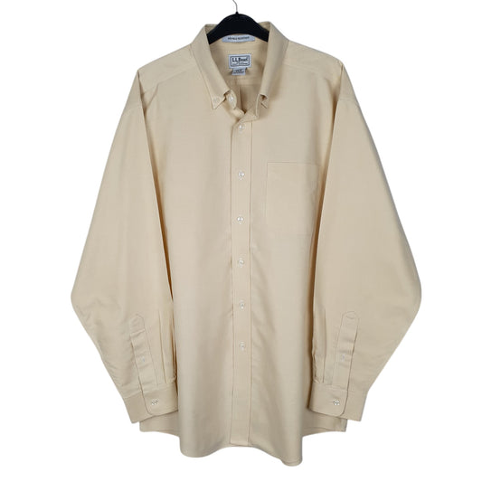 Mens Yellow L.L.Bean Long Sleeve Shirt