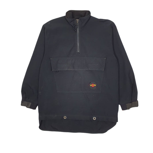 Mens Black Unbranded Pullover Hoodie Smock Coat