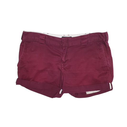 Womens Burgundy Dickies Chino Shorts