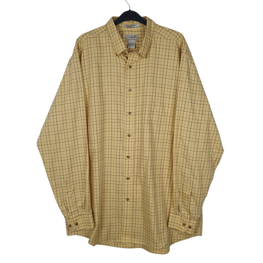 Mens Yellow L.L.Bean Long Sleeve Shirt
