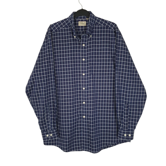 Mens Navy L.L.Bean Long Sleeve Shirt