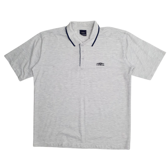 Mens Grey Umbro Short Sleeve Polo Shirt